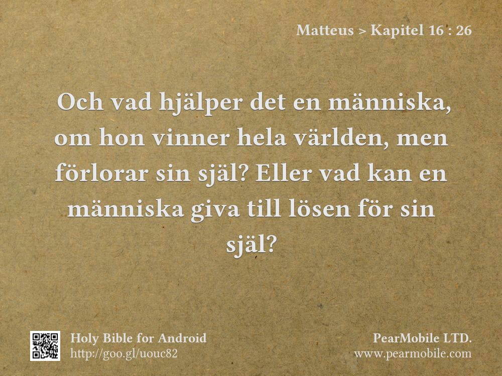 Matteus, Kapitel 16:26